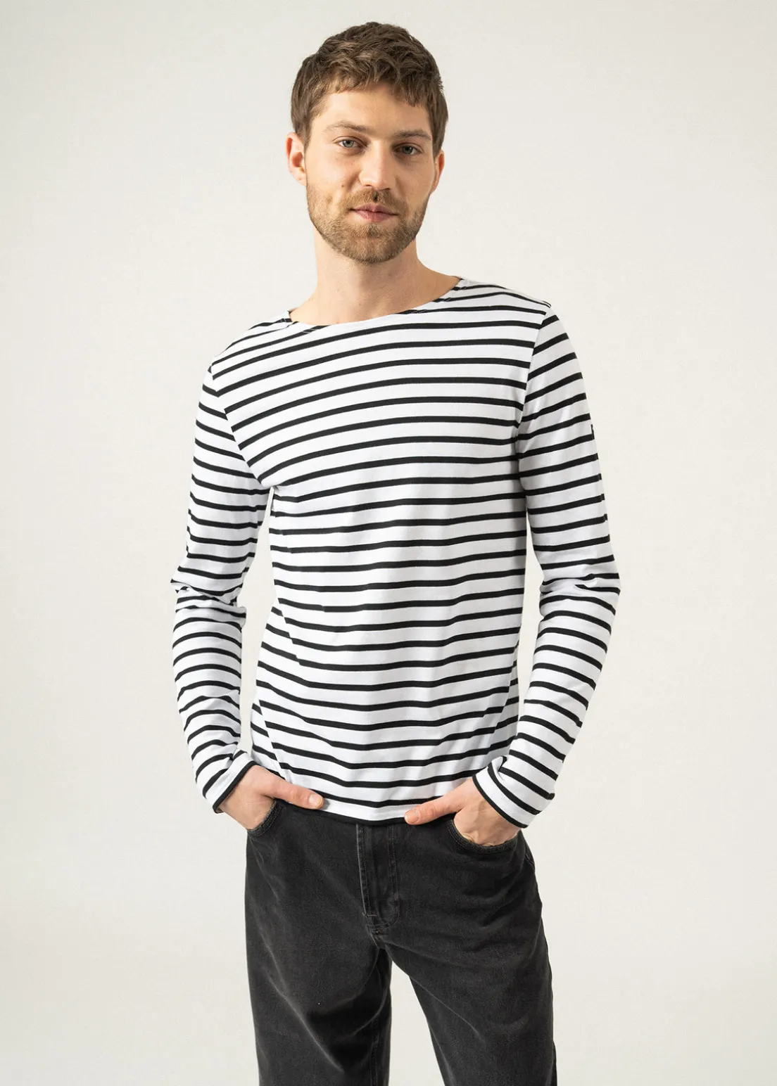 Minquiers unisex striped sailor shirt
