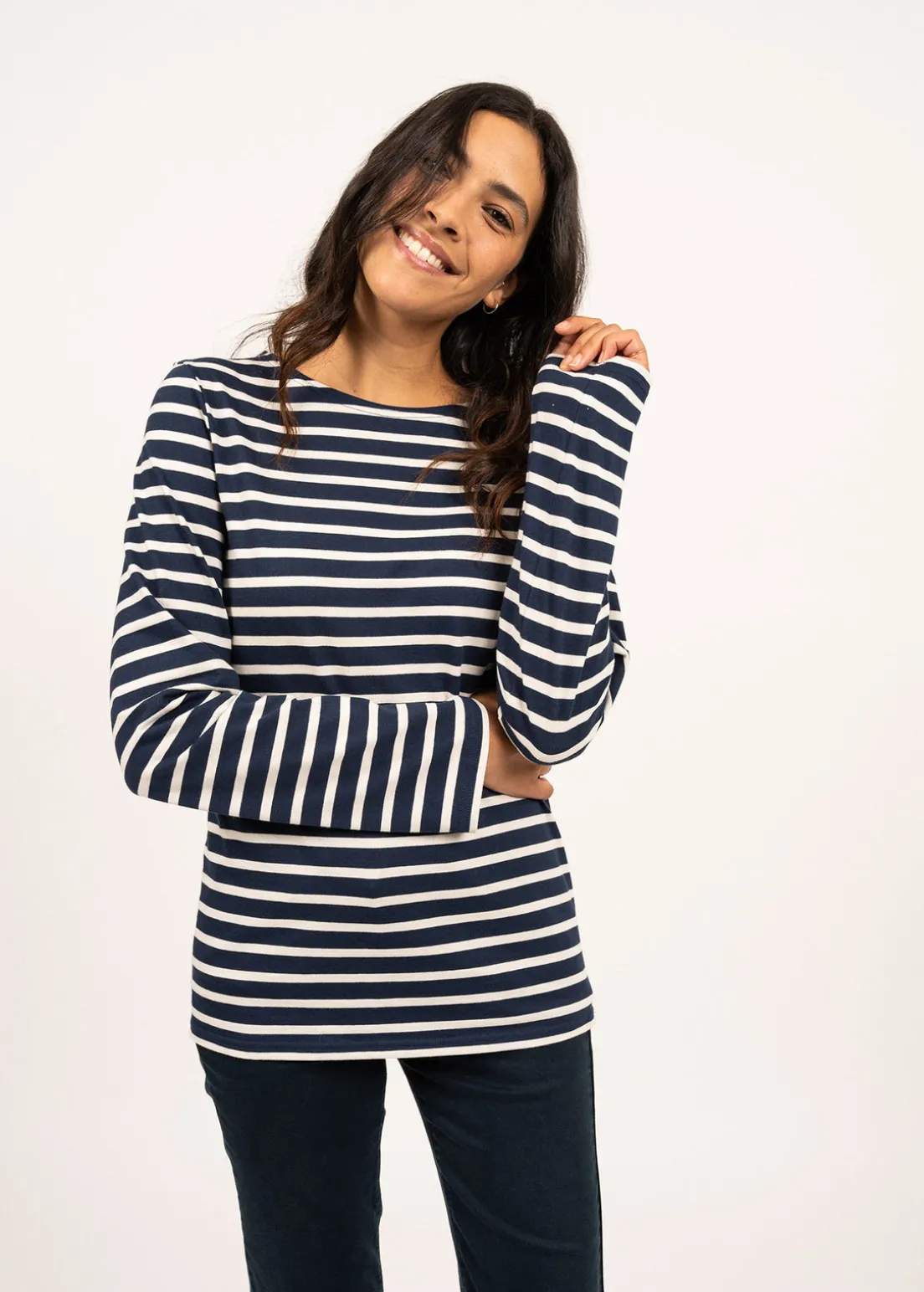 Minquiers unisex striped sailor shirt