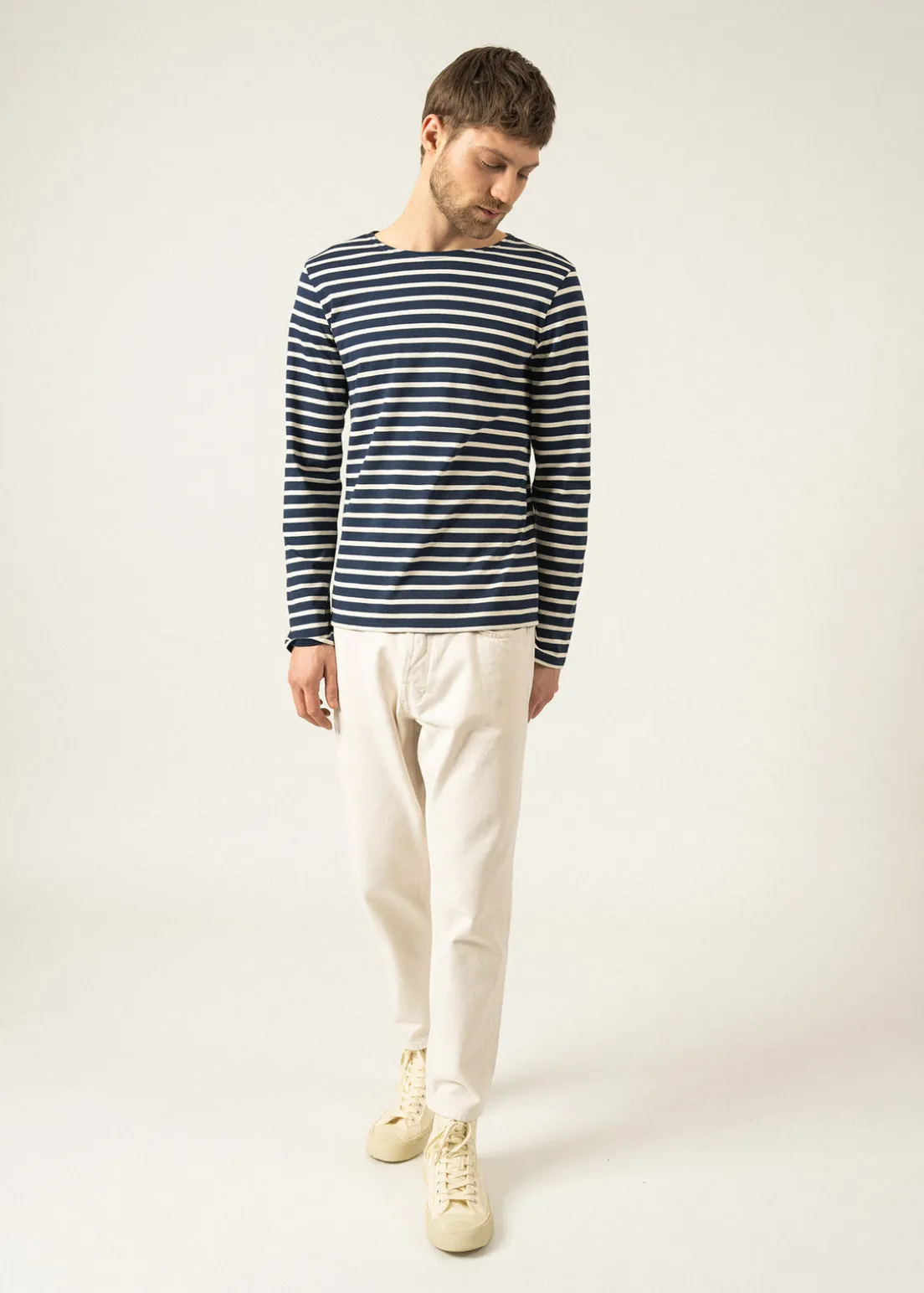 Minquiers unisex striped sailor shirt