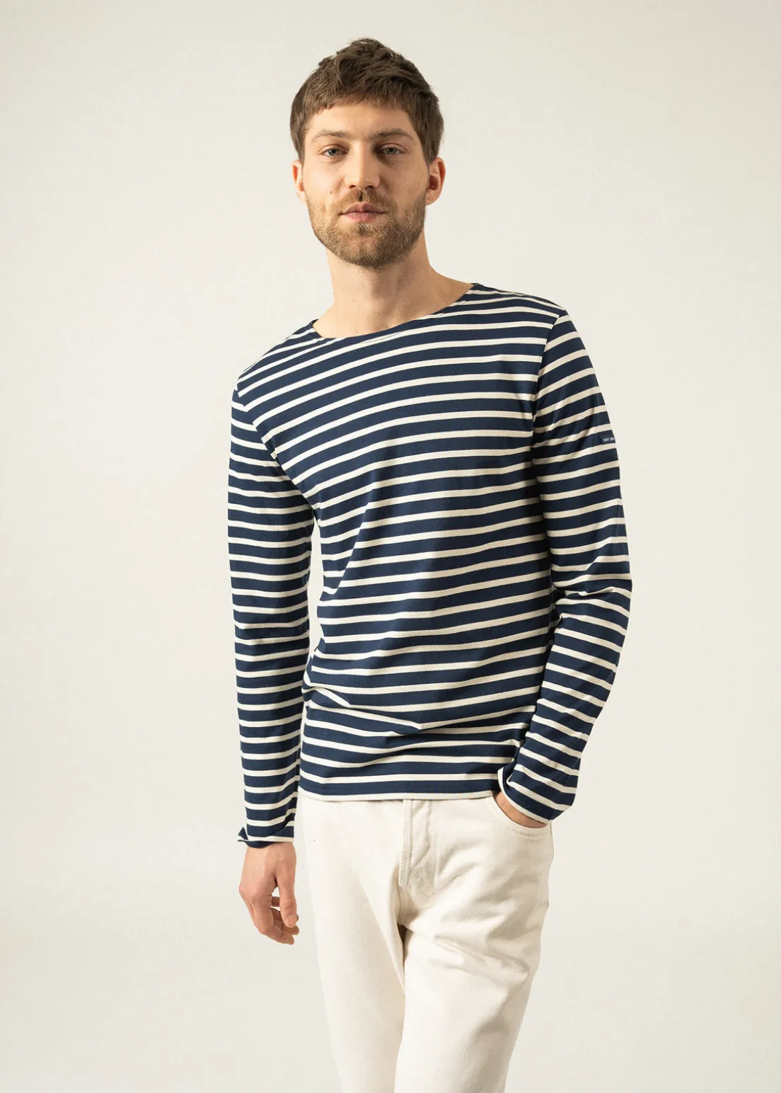 Minquiers unisex striped sailor shirt