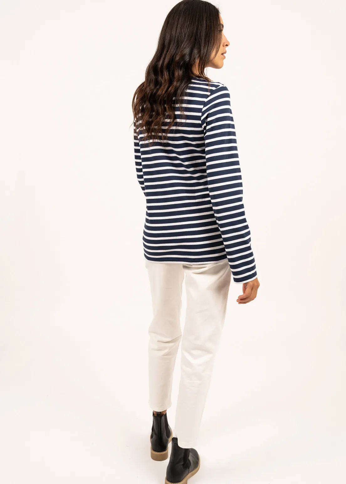 Minquiers unisex striped sailor shirt