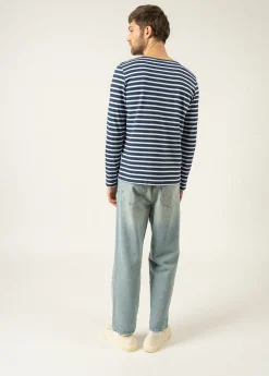 Minquiers unisex striped sailor shirt