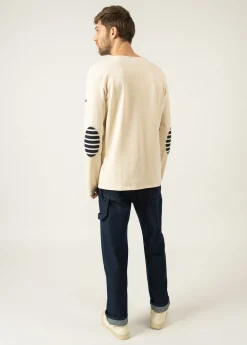 Méridien iconic sailor shirt with striped elbow patches