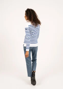 Naval woman authentic striped sailor shirt