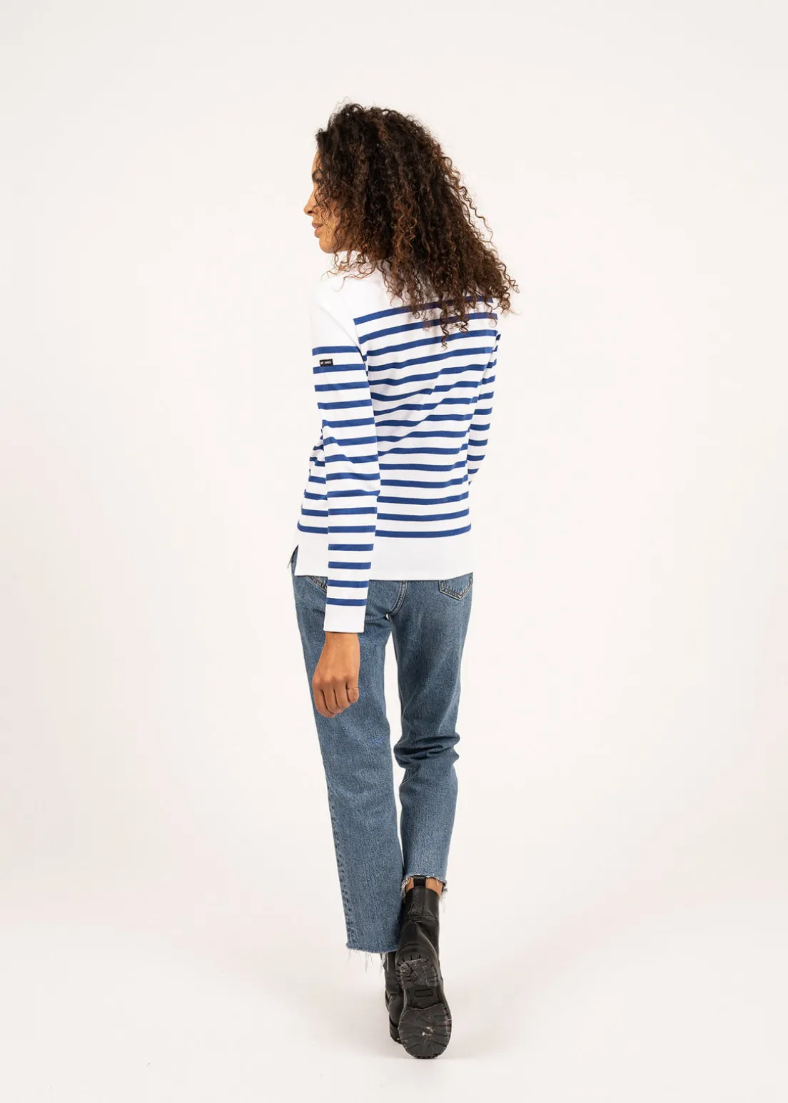 Naval woman authentic striped sailor shirt