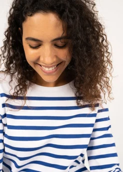 Naval woman authentic striped sailor shirt