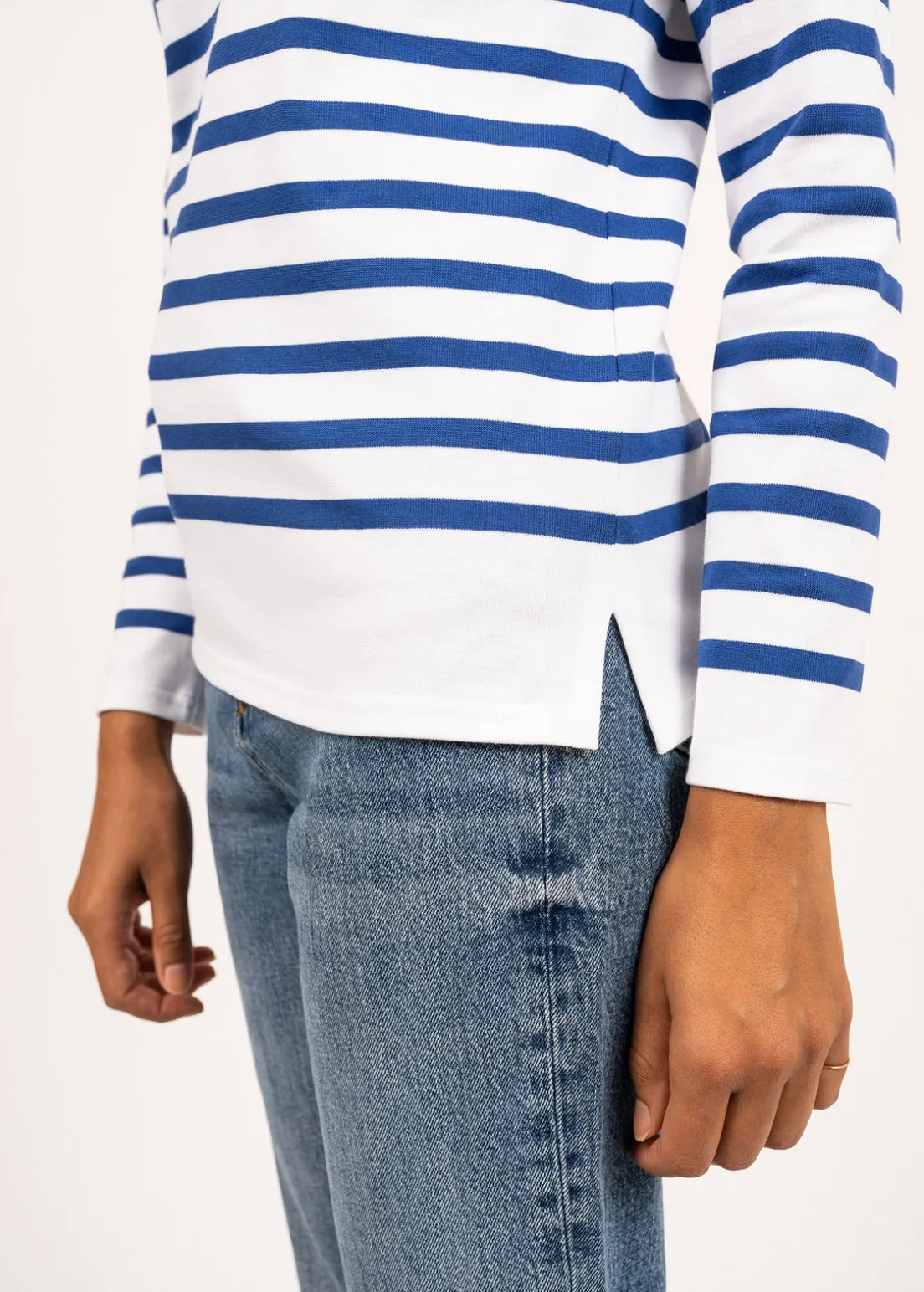 Naval woman authentic striped sailor shirt