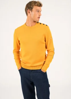 Patrimoine sailor jumper with elbow patches