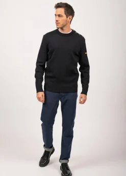 Patrimoine sailor jumper with elbow patches