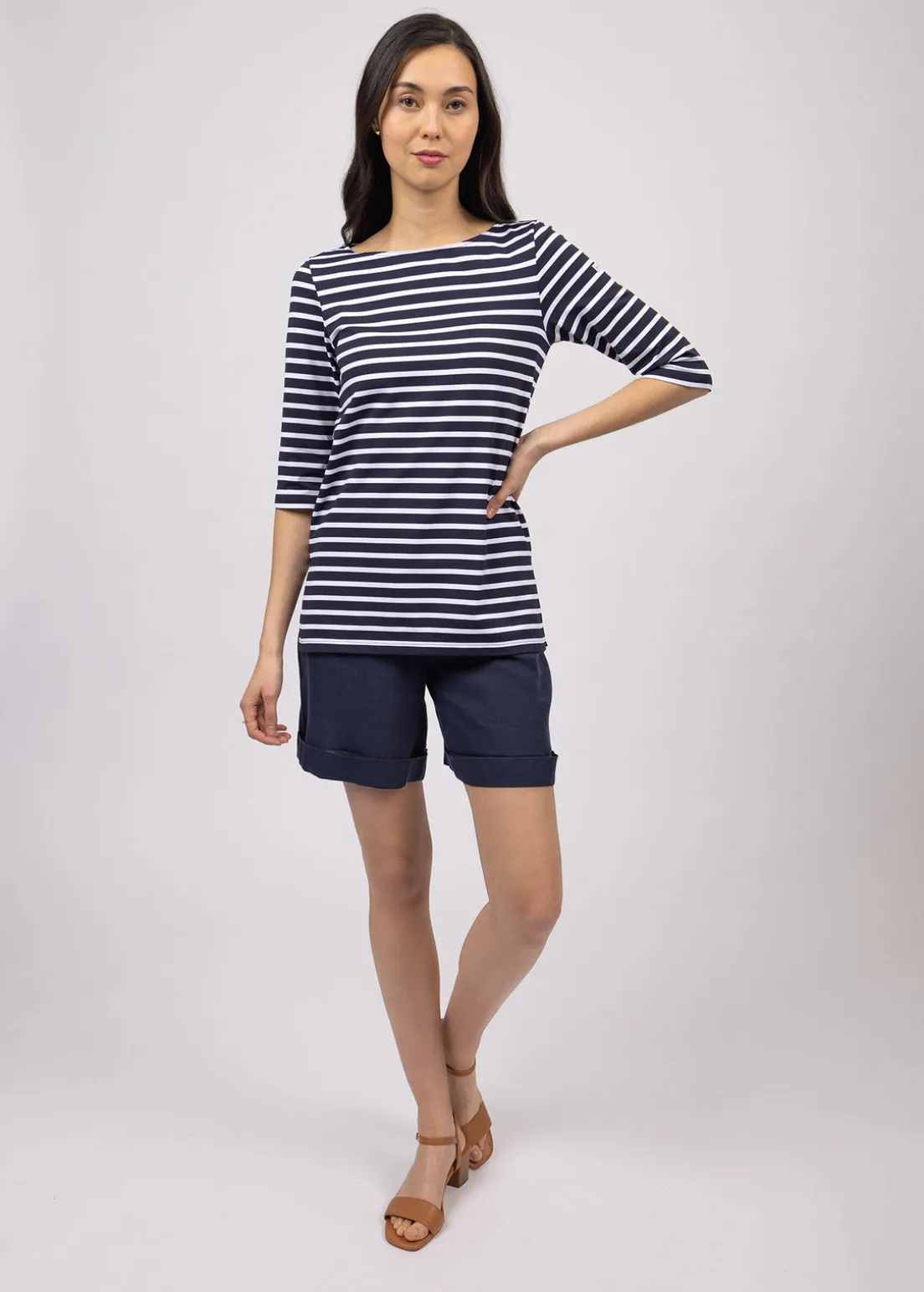 Phare boat neck striped sailor shirt