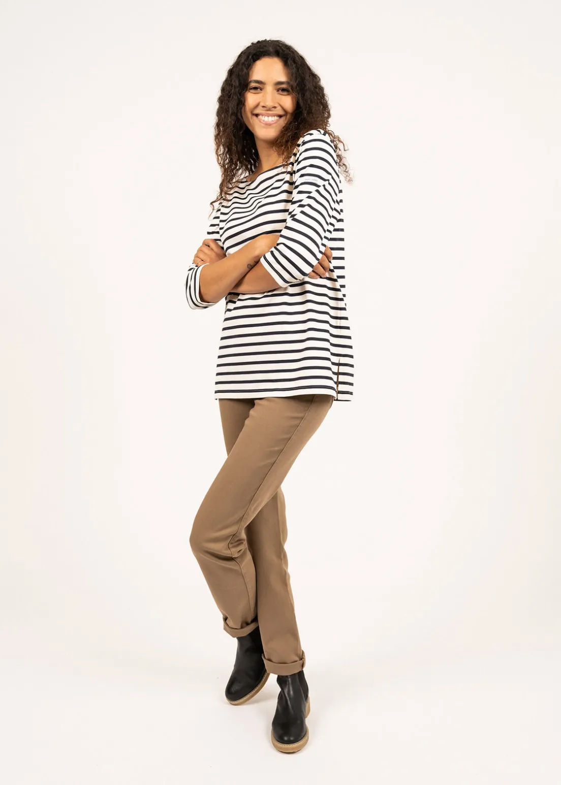 Phare boat neck striped sailor shirt