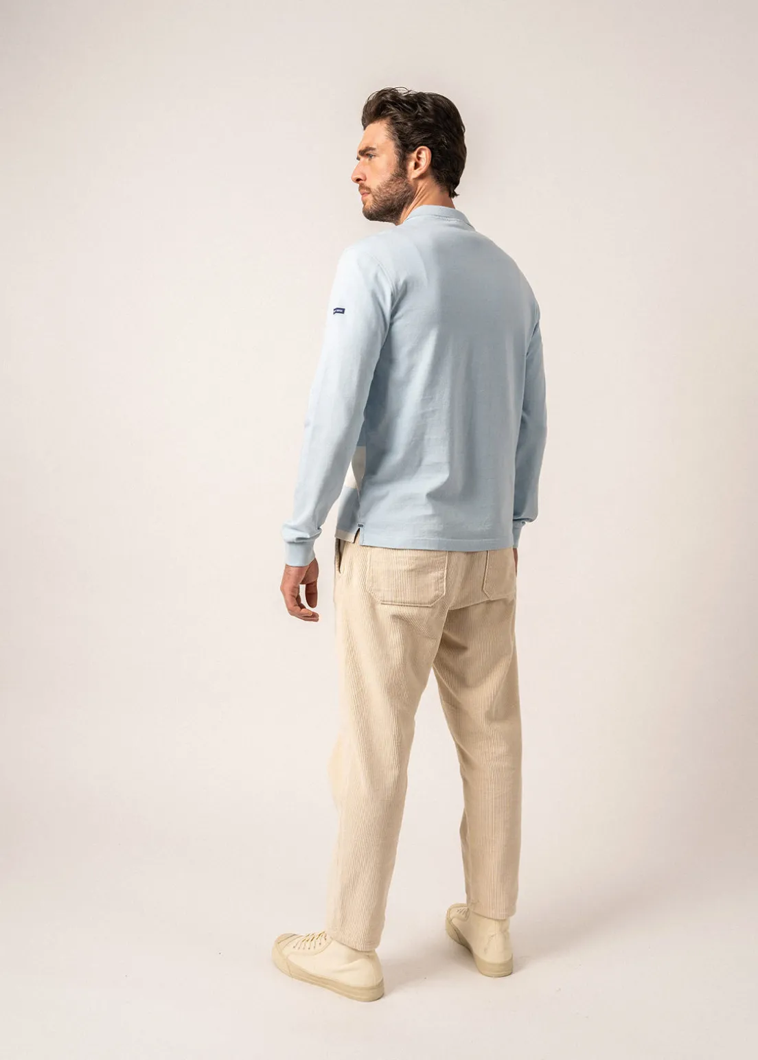 Pierrot Rugby-style Striped Polo Shirt