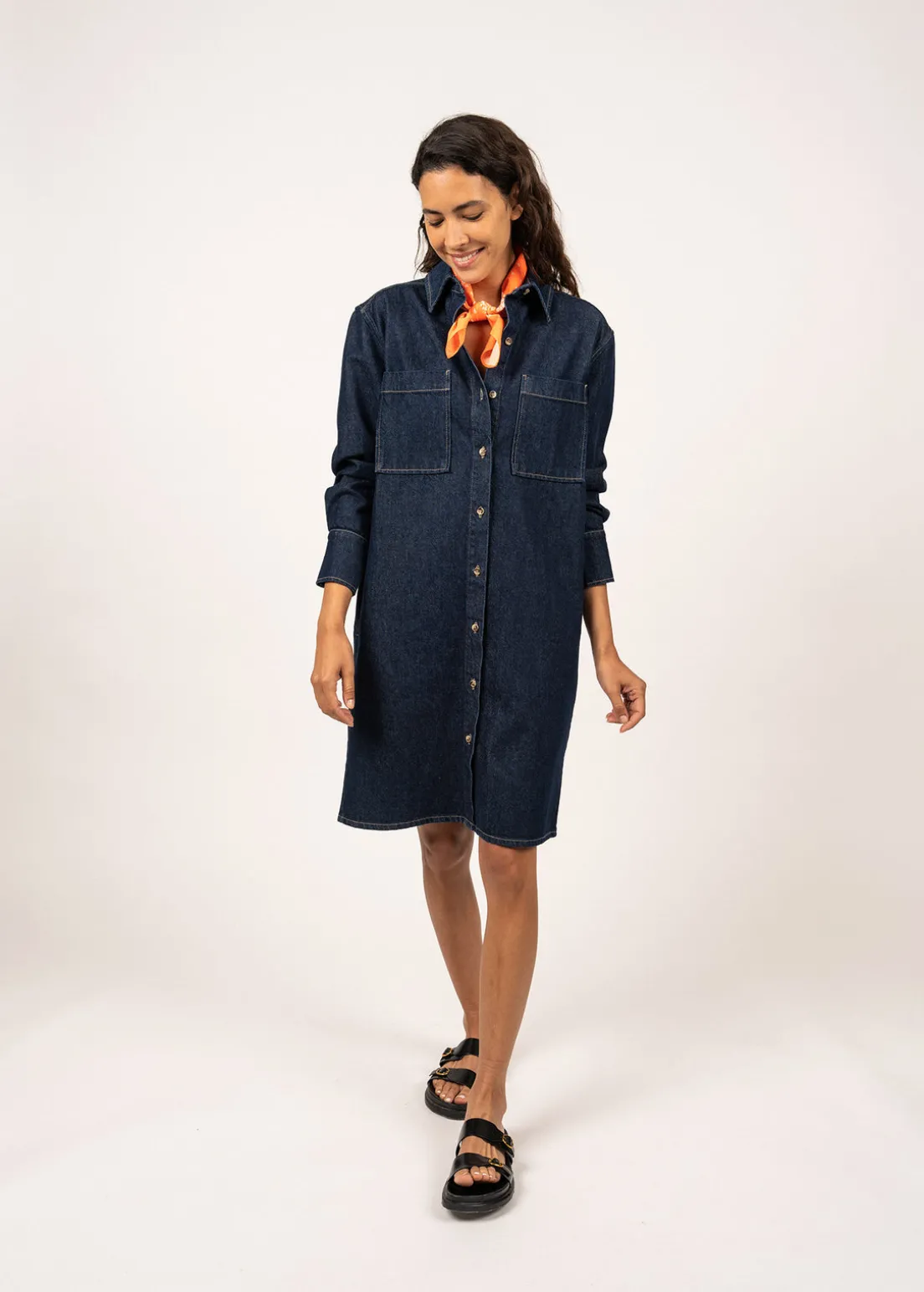 Roxane denim shirt dress
