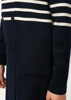 Royale striped dress in wool