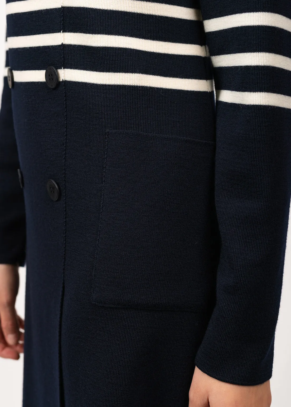 Royale striped dress in wool