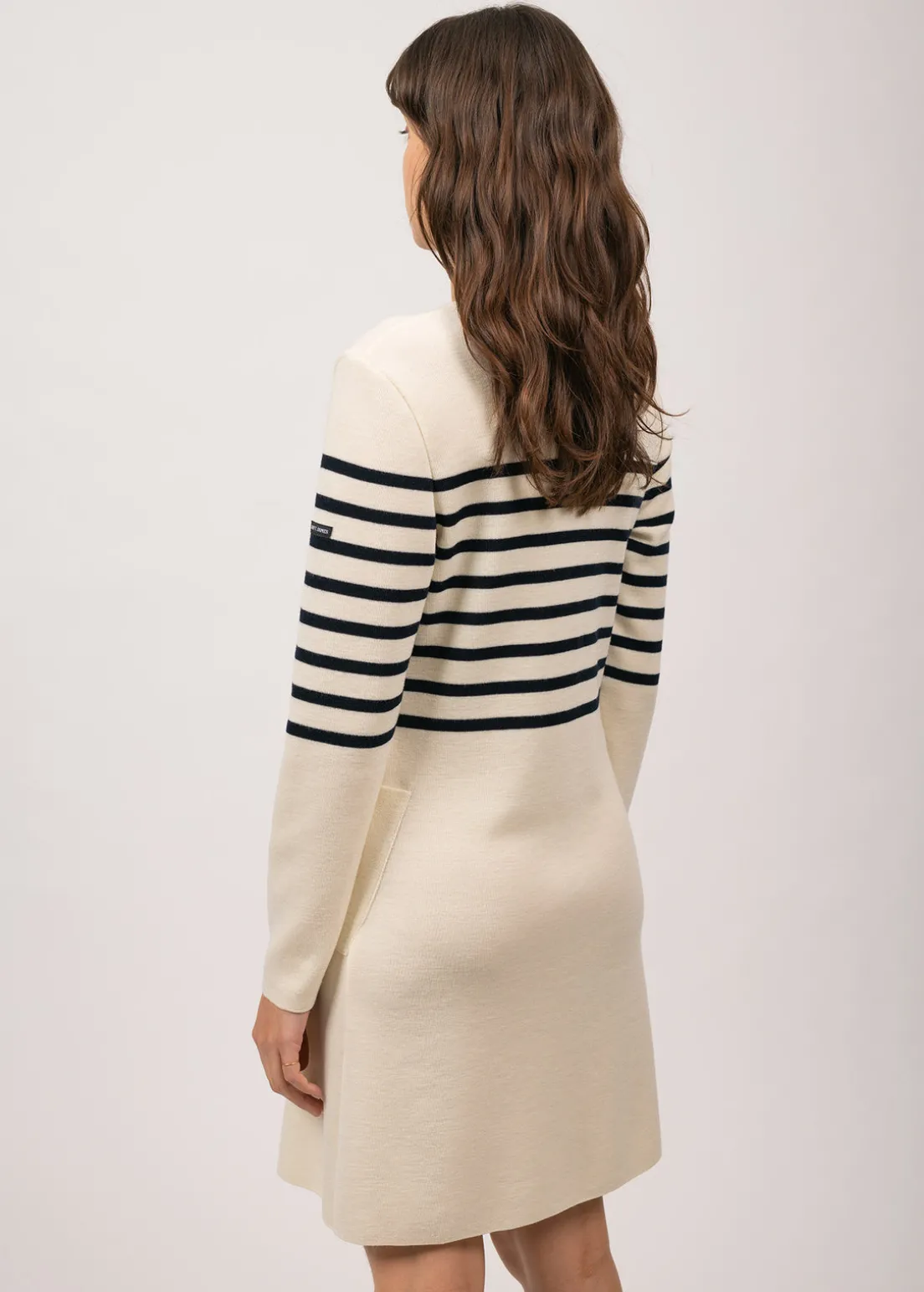 Royale striped dress in wool