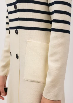 Royale striped dress in wool