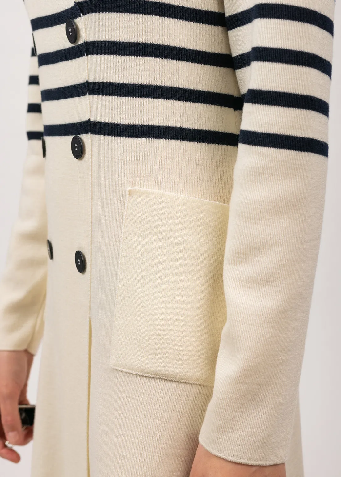 Royale striped dress in wool