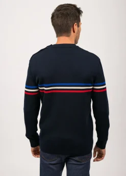 Sailor jumper with tricolour stripes