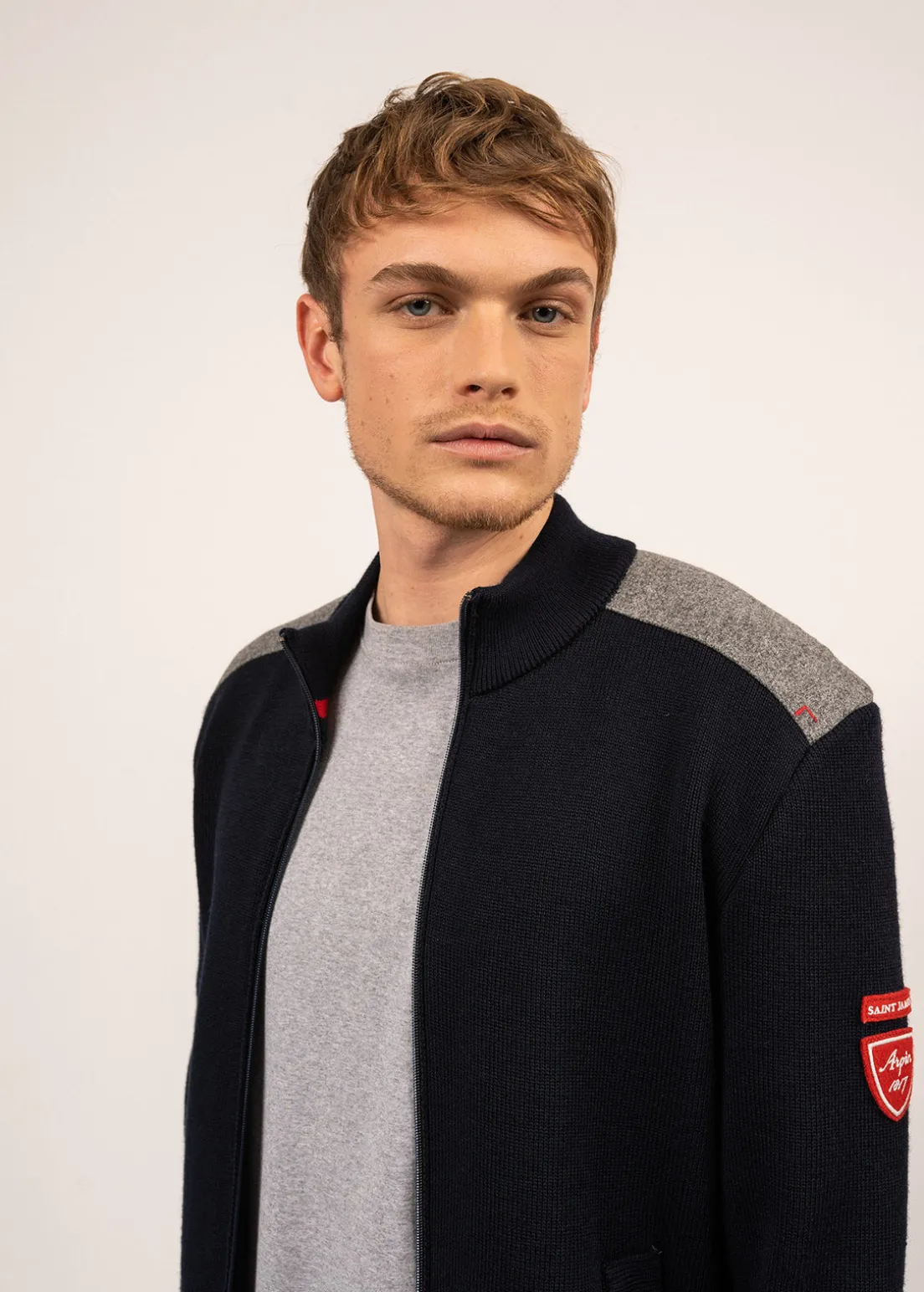 Serac Arpin zipped jacket in wool and wool cloth