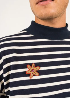 Starfish Embroidered Brooch