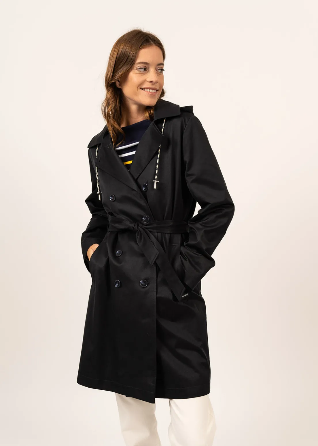 Ste Honorine hooded trenchcoat
