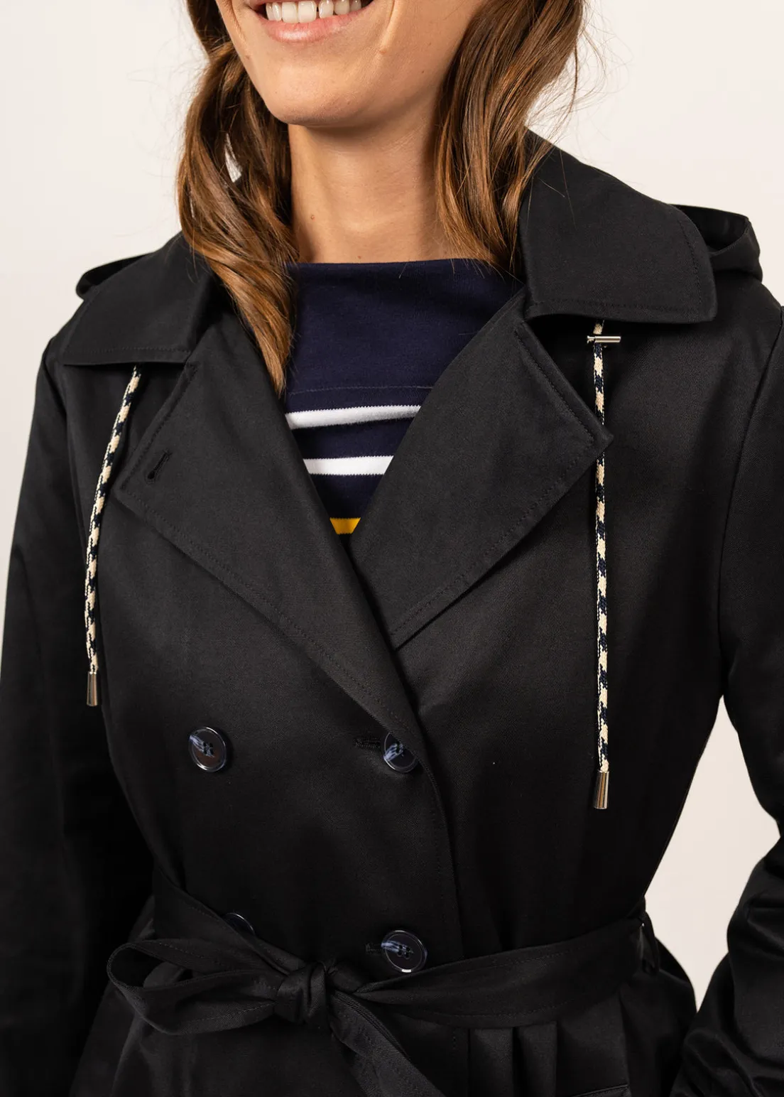 Ste Honorine hooded trenchcoat