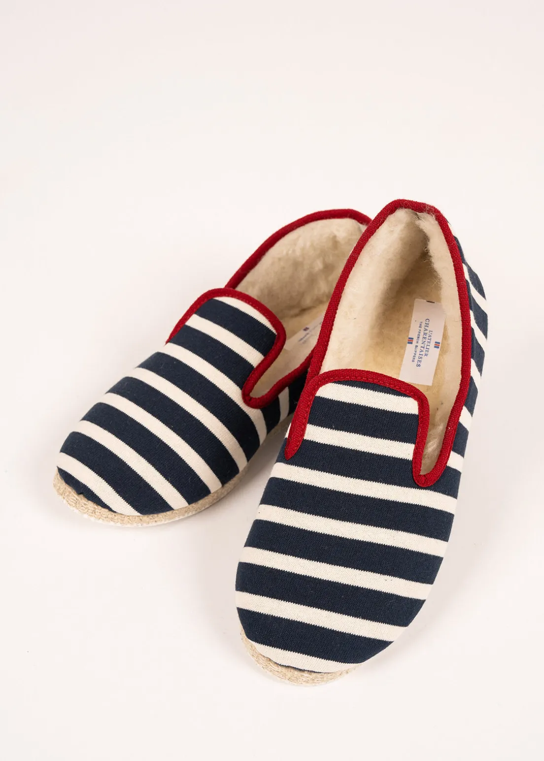 Striped slippers