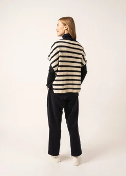Striped Wool Poncho