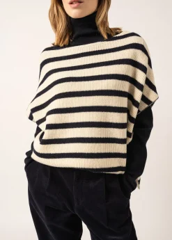 Striped Wool Poncho