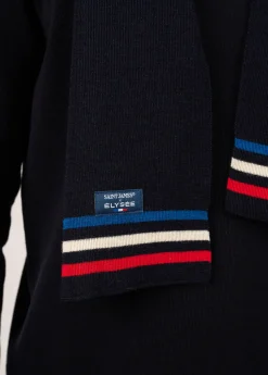 Tricolour wool scarf