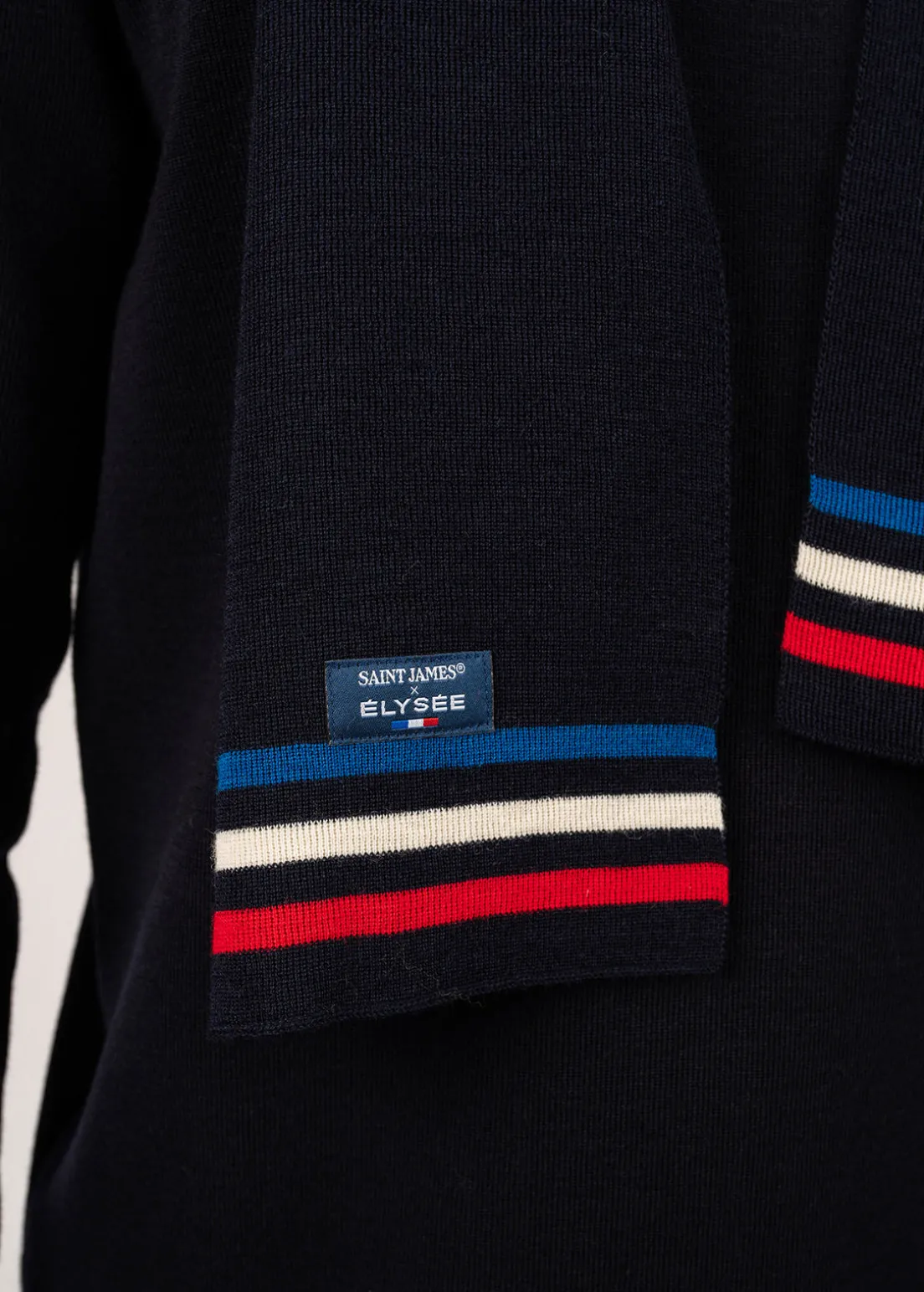 Tricolour wool scarf