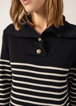 Vague Striped Wool Dress