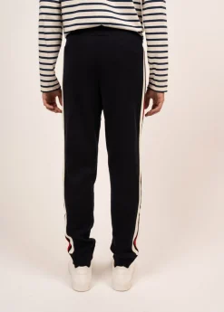 Viking wool pants with contrasting stripes